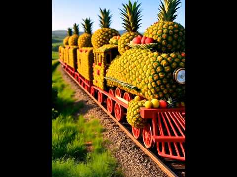 Unique Pineapple Train Train Railroad Automobile Railway Steamtrain Construction Machi