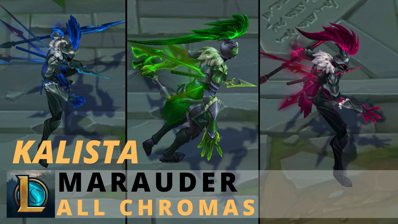 Kalista All Chromas - League of Legends - YouTube