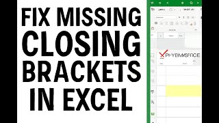 Celebrity Fix Missing Closing Brackets in Excel – Easy Formula Cleanup Tip! Net Worth