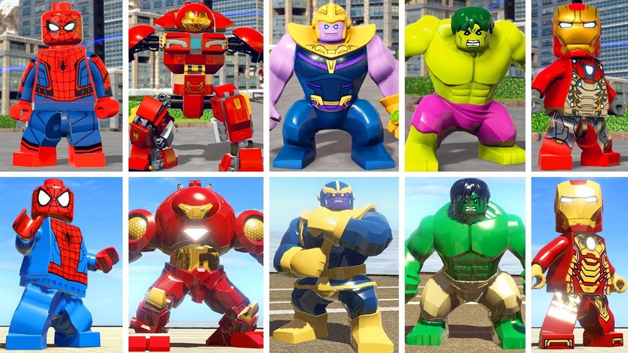 Evolution of in LEGO Marvel Super Heroes 1 vs 2 (Side by Comparison) - YouTube