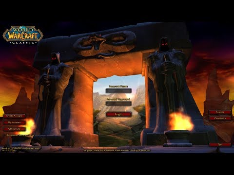 World of Warcraft Classic Login Screen | Blizzcon Demo Version | Version 1.13.0.28211