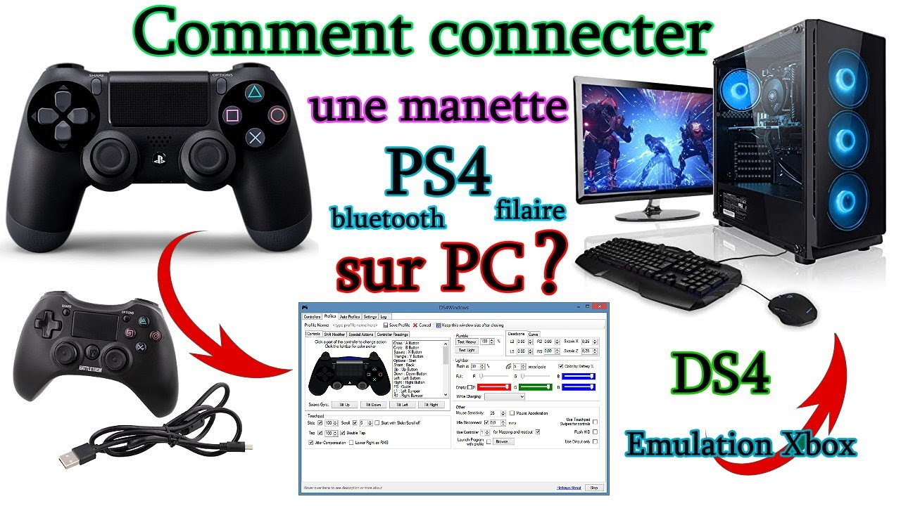 Comment connecter une manette PS4 à un PC ?
