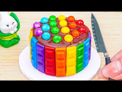Mini Rainbow Cake Using KITKAT - OREO - DAIRY MILK 🌈 1000+ Mini Rainbow KitKat Cake | Baking Yummy