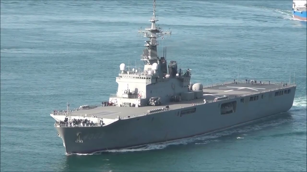 海上自衛隊in来島海峡 輸送艦くにさき 令和8年2月 - YouTube