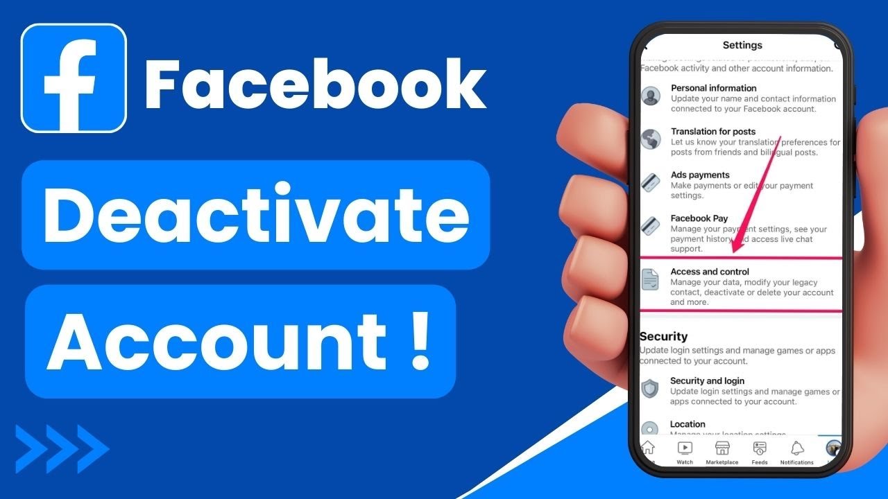 How to Deactivate Facebook Account - EASY STEPS - YouTube