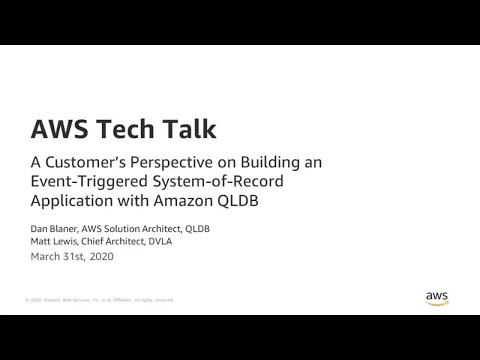 Customer’s Perspective on Building an Event-Triggered System-of-Record Application with Amazon QLDB
