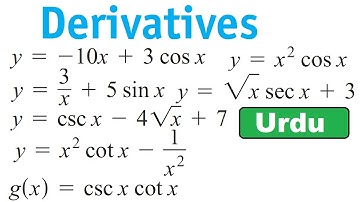Derivative of trigonometric function || Thomas Calculus exercise 3.5 solution || Urdu Hindi