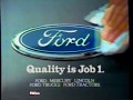 1983 ford motor company quality is job 1 tv commercial