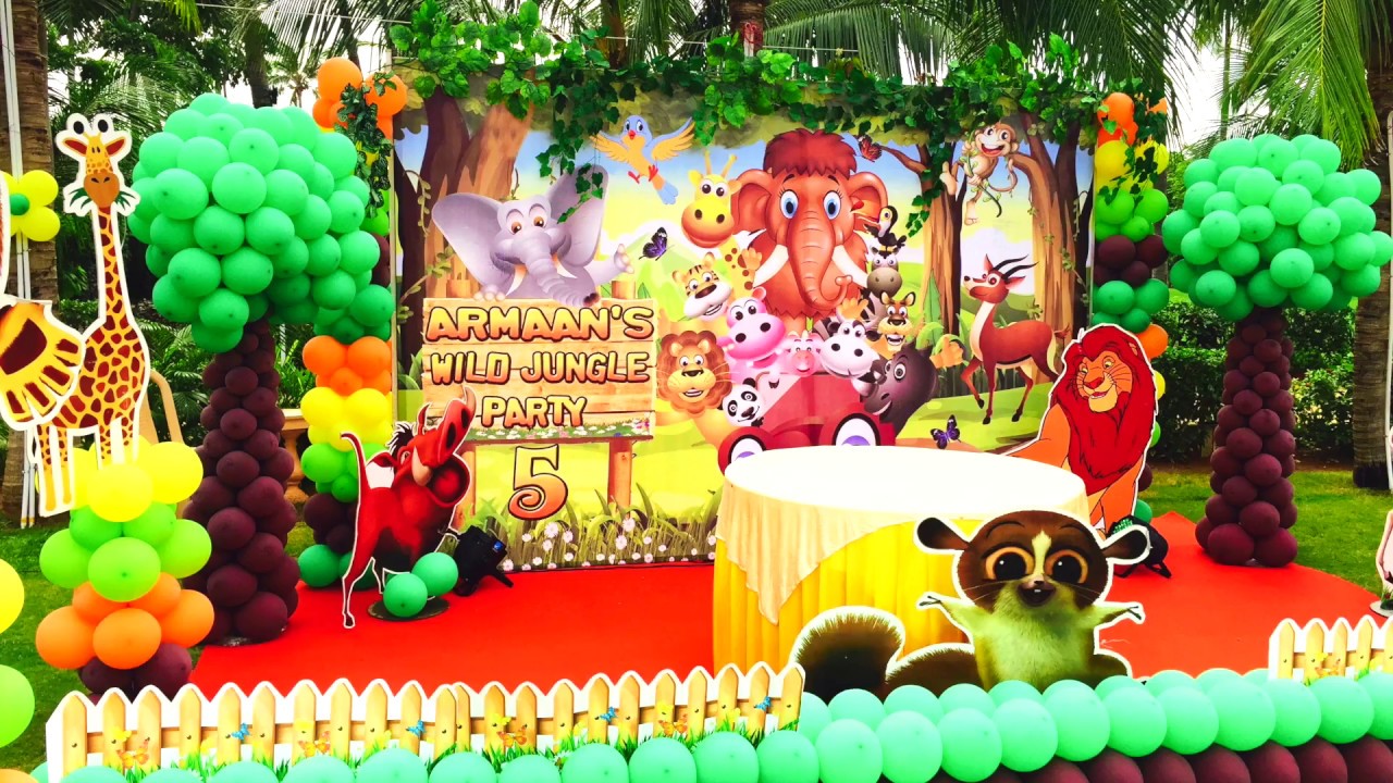 Jungle madagascar Theme Birthday Party in Chennai by ...