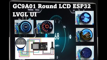 1 28inch GC9A01 Round LCD with ESP32 LVGL UI