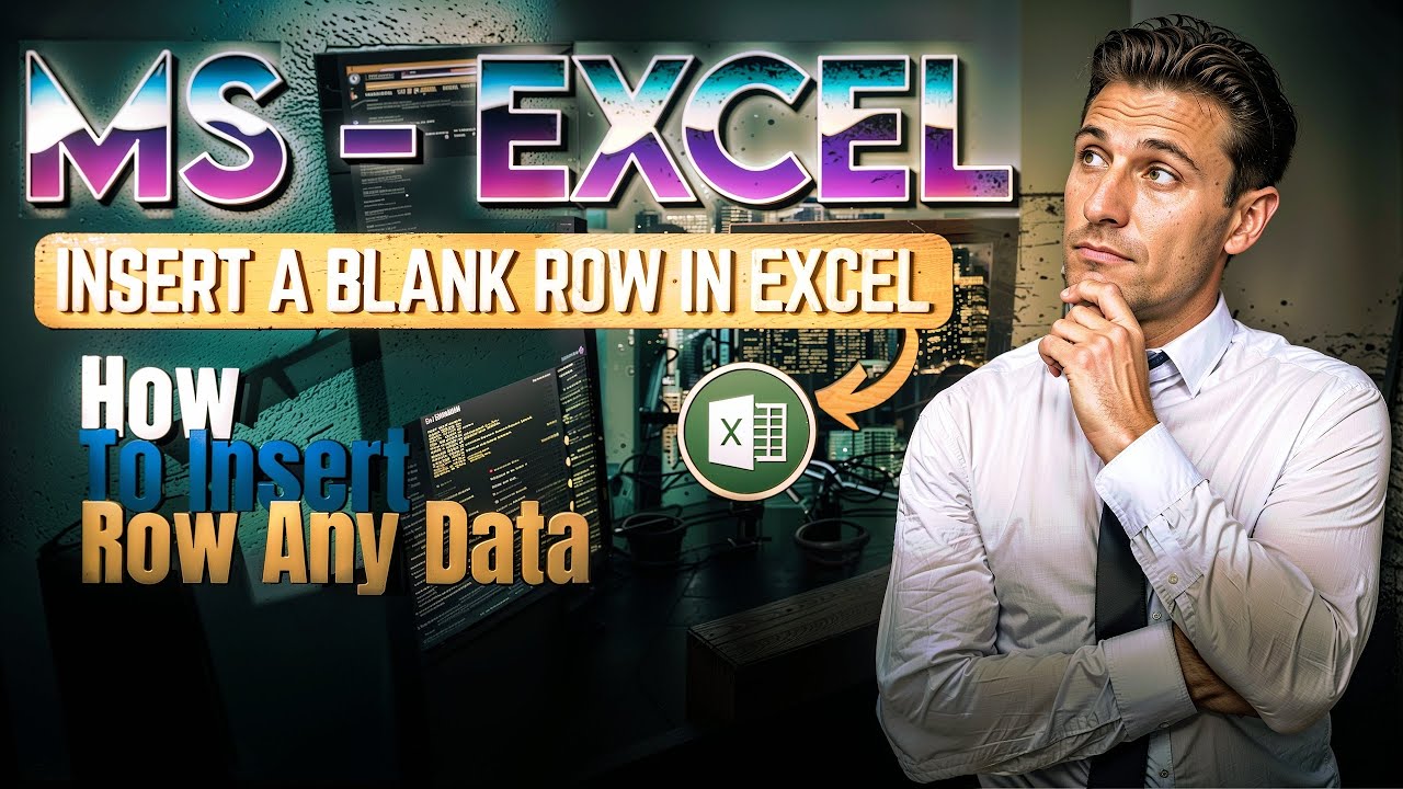 Insert a Blank Row In Excel !! How to Insert Row Any Data - YouTube
