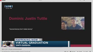A live look at Santa Barbara City College's online commencement Friday night