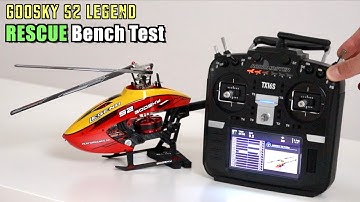 🫡 RESCUE Mode on a Goosky S2 Legend RC Helicopter - Bench Test 🚁