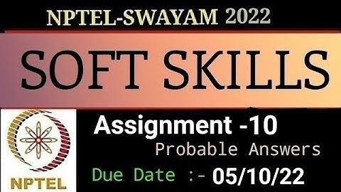 NPTEL-22 | Soft Skills | Assignment-10 | Most Probable Answers