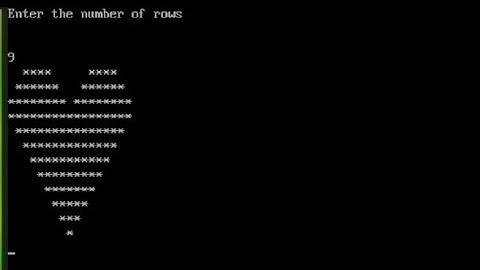 Star Heart Pattern ❤️ by C language