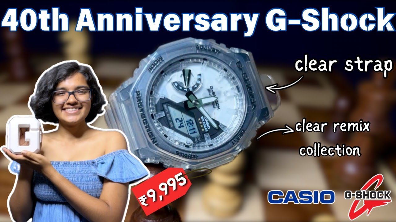 CLEAR G-SHOCK l g-shock 40th anniversary edition G1448 - YouTube