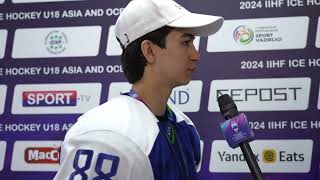 INTERVIEW | Jasurbek Rustamkhonov, forward |30 April 2024 | IIHF U18 Asia and Oceania Cup 2024