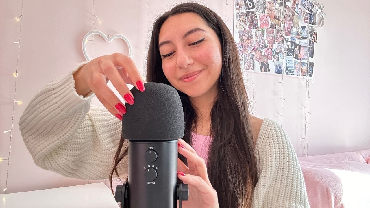 ASMR MIC SCRATCHING YOUR HEAD & DOWN YOUR SPINE *FOAM COVER* 🧠💅🏼