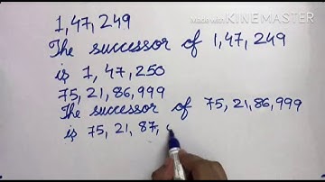 CLASS 5 MATHS CHAPTER 1 NUMBERS - SUCCESSOR PREDECESSOR