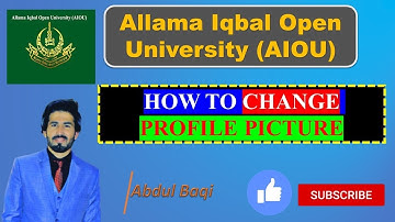Aiou profile picture change karny ka tarika ..... How to Aiou change profile picture .