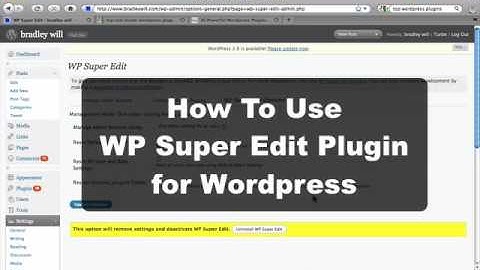 HOW TO: Use WP Super Edit For Easy Formatting (Wordpress Plugin Tutorial)