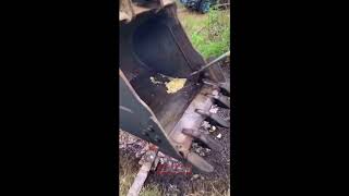 Cooking noodles in excavator bucket