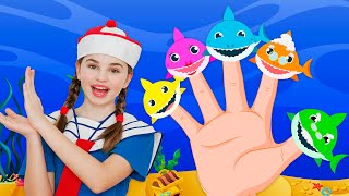 baby shark finger family song kids nursery rhymes nick and poli