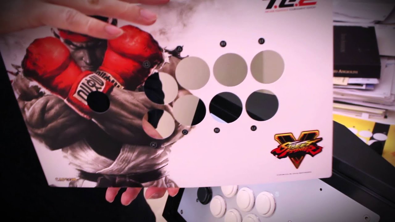 mad catz te2 fightstick how to change artwork tutorial youtube