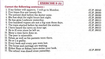 syntax class 12 up board | syntax exercise 9a | if my father will approve I will go to Mumbai 