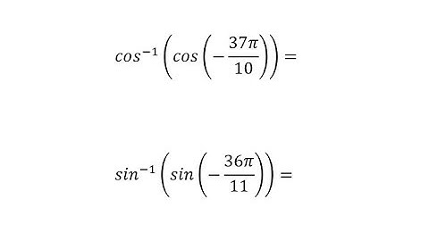 Inverse Trig Function Values of Trig Function Values (Not Nice Angles, Neg)