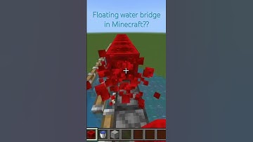 Floating water bridge in Minecraft!!?