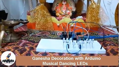 Day3 - #ganapatidecoration  with Arduino  : Musical Dancing LEDs #ganeshotsav  #decorationideas