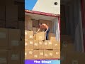 Massive Factory Loading Process! Workers Moving Giant Boxes Into Trucks