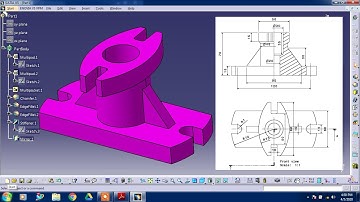 #CATIA V5 #MACHINE PART #Pad #Hole command #tutorial