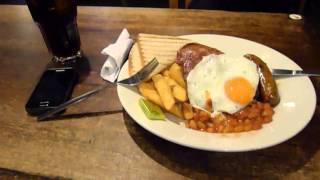 Brunch fry up in St Katherine's Dock London Dec 1st 2013 Lumix LX5