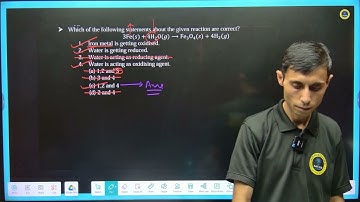 3.  Which of the following statements about the given reaction are correct?3Fe(s)+4H_2 O(g)⟶Fe_3 O_4