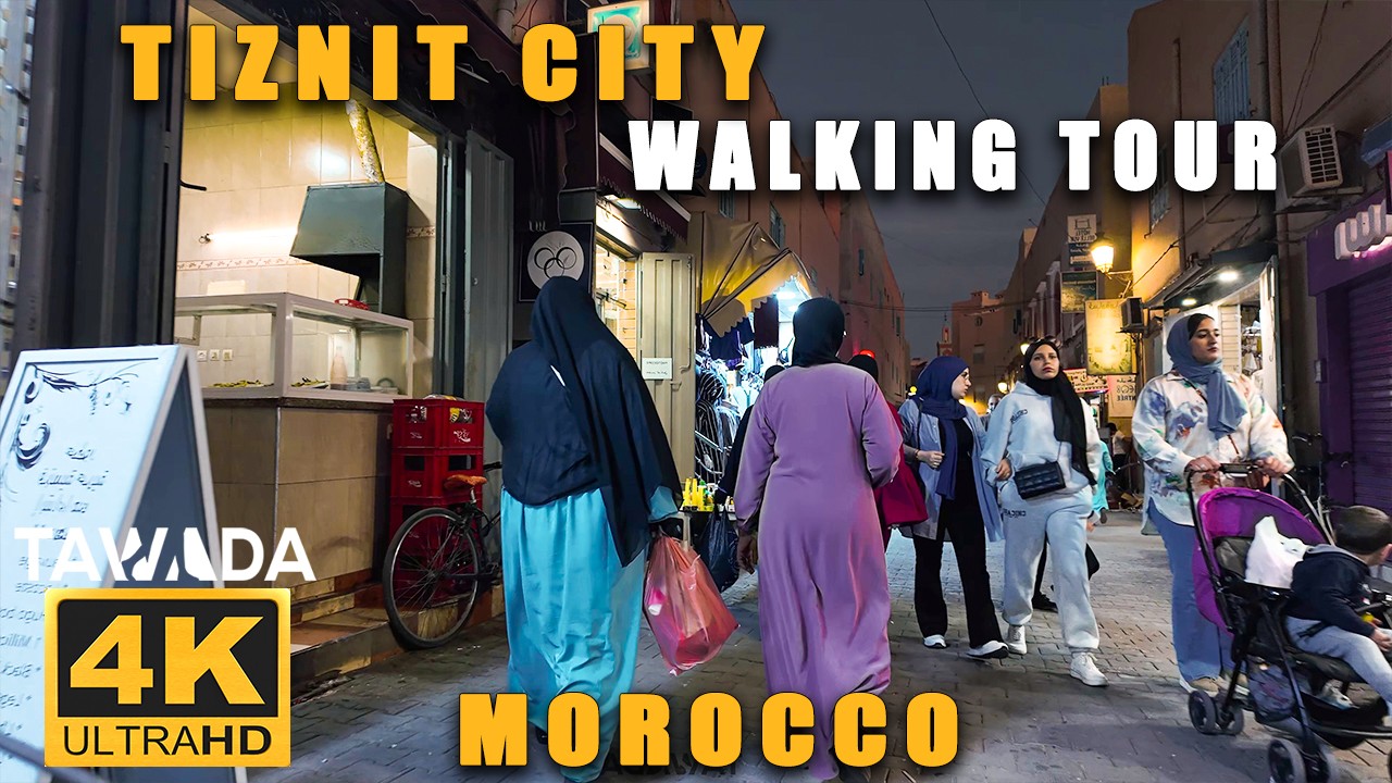 Tiznit city - 2024 evening cycling tour  🇲🇦  Morocco 4K UHD