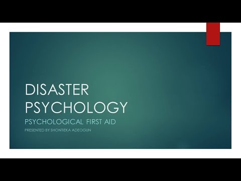 Emergency Management - Disaster Psychology