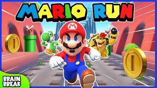 SUPER MARIO RUN | Mario Games For Kids | Mario Brain Break | Mario Run screenshot 3