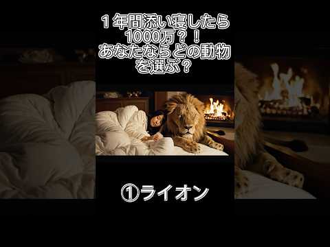 【ASMR】1年間添い寝したら1000万？！あなたはどの動物を選ぶ？🦁🐘🐨🐧｜Choose your animal to sleep with