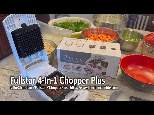 Fullstar Vegetable Chopper - Spiralizer Vegetable Slicer - Onion Chopper  with Container - Pro Food Chopper - Black Slicer Dicer Cutter - 4 Blades  Home & Kitchen - video Dailymotion