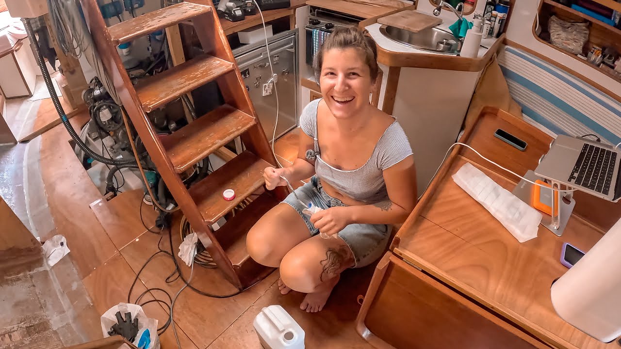 ⁣We Had to Cut Our Boat Apart… Again!