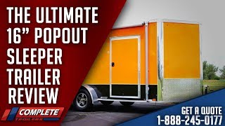 16' Ultimate Popout Sleeper Trailer Review - Youtube