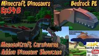 MesozoiCraft Carnivores Addon Showcase 4K 60FPS Minecraft PE BE Mods Minecraft Dinosaurs Ep348 screenshot 3