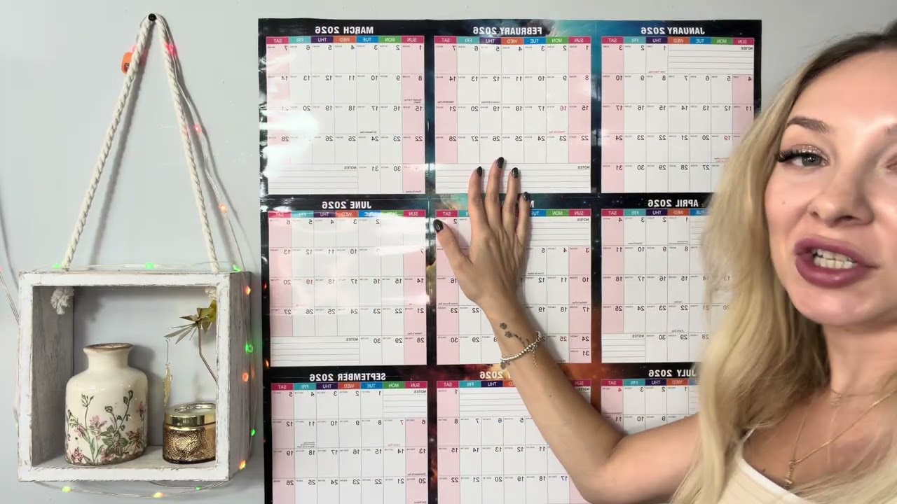 2026 Wall Calendar - 24" x 34" Dry Erase Calendar 12 Month Annual Full Yearly Wall Planner 