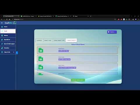DraftWiz video preview 2