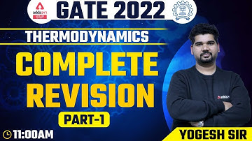 GATE 2022 Preparation | GATE Thermodynamics Lecture | Complete Revision #1