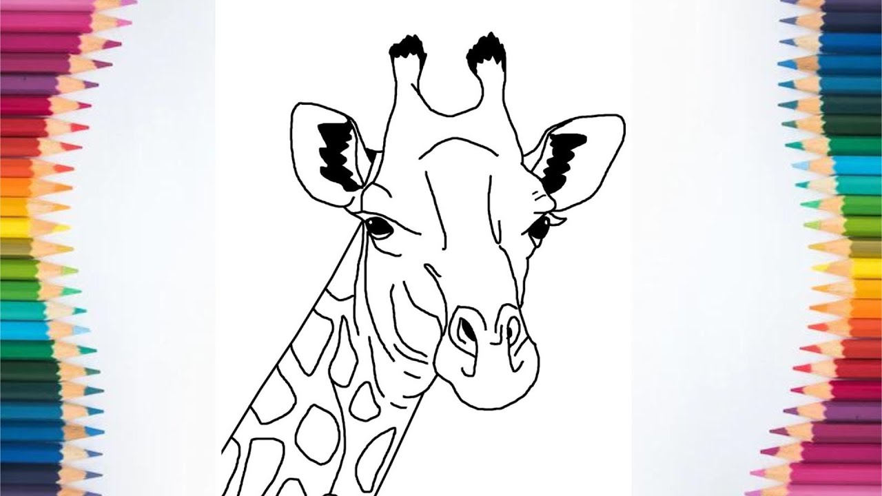 How to Paint a Giraffe Coloring Page | Drawning, Coloring and Painting ...