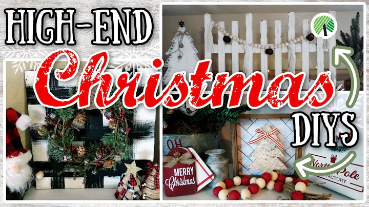 $1 HIGH-END DOLLAR TREE CHRISTMAS DIY'S | Farmhouse Christmas Decor | Friend Friday Hop!