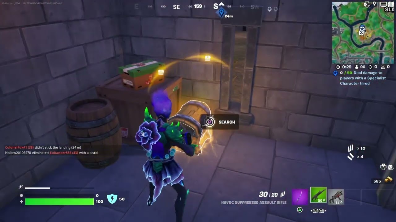 FORTNITE: Deal damage to players with a Specialist Character hired (Spring Breakout Daily Quests)